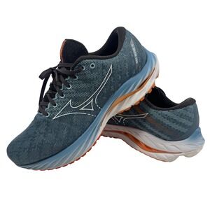 Mizuno Wave Inspire 19 Men Running Shoes Blue Orange Mesh Size 10